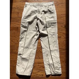 LL‎ Bean Tan Ripstop Cargo Pants Size 34